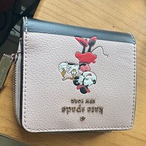 Kate Spade Pink and Black Cartoon Wallet